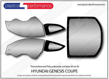 Genesis Coupe ポリカーボネート ウインドウキット｜Hyundai Genesis Coupe 写真1