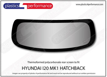 i20 MK1 PB - 3dr Hatchback ポリカーボネート リアウインドウ｜Hyundai i20 MK1 PB - 3dr Hatchback 写真1