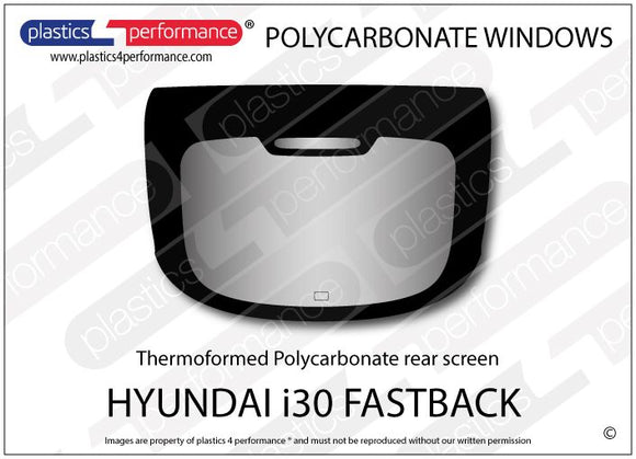 i30 MK3 PD (N Performance) - 5dr Fastback ポリカーボネート リアウインドウ｜Hyundai i30 MK3 PD (N Performance) - 5dr Fastback 写真1