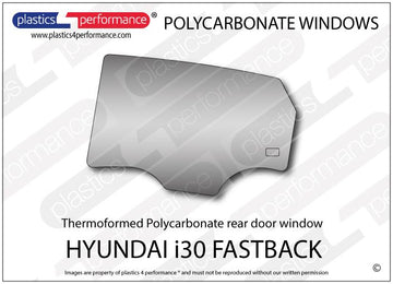 i30 MK3 PD (N Performance) - 5dr Fastback ポリカーボネート 左リアドアウインドウ｜Hyundai i30 MK3 PD (N Performance) - 5dr Fastback 写真1