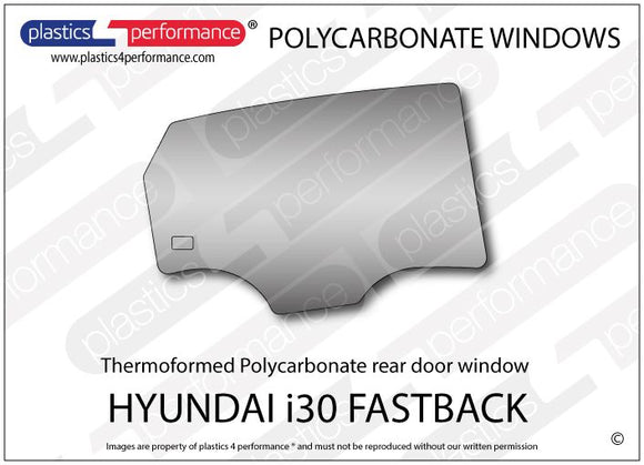 i30 MK3 PD (N Performance) - 5dr Fastback ポリカーボネート 右リアドアウインドウ｜Hyundai i30 MK3 PD (N Performance) - 5dr Fastback 写真1
