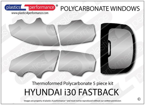 i30 MK3 PD (N Performance) - 5dr Fastback ポリカーボネート ウインドウキット｜Hyundai i30 MK3 PD (N Performance) - 5dr Fastback 写真1