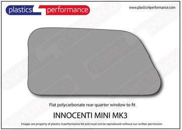 ポリカーボネート 左リアクォーターウインドウ｜Innocenti Mini Cooper MK3 onwards