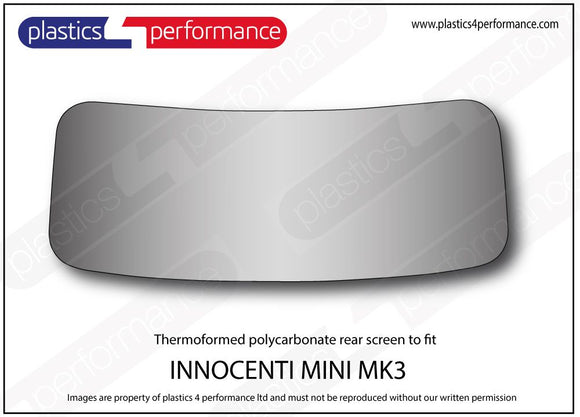 ポリカーボネート リアウインドウ｜Innocenti Mini Cooper MK3 onwards