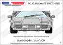 ポリカーボネート フロントウインドスクリーン｜Lamborghini Countach LP400 / LP500