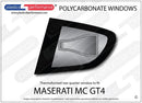 ポリカーボネート 左リアクォーターウインドウ｜Maserati GranTurismo MC GT4