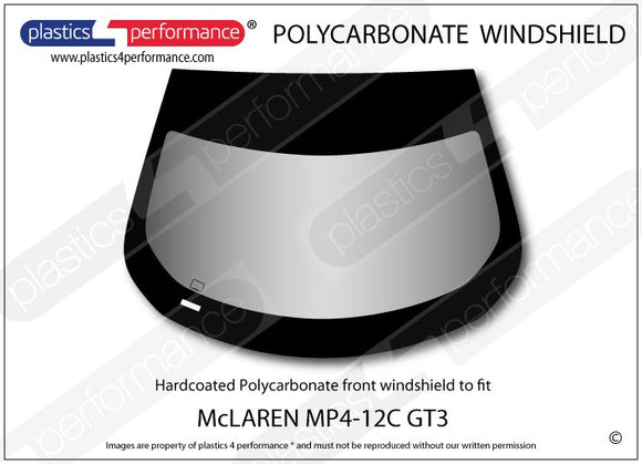 ポリカーボネート フロントウインドスクリーン｜McLaren MP4-12C GT3