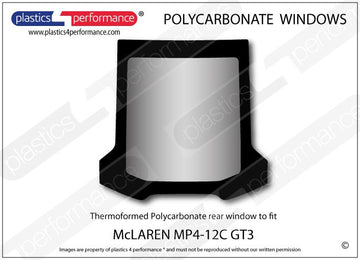 ポリカーボネート リアウインドウ｜McLaren MP4-12C GT3