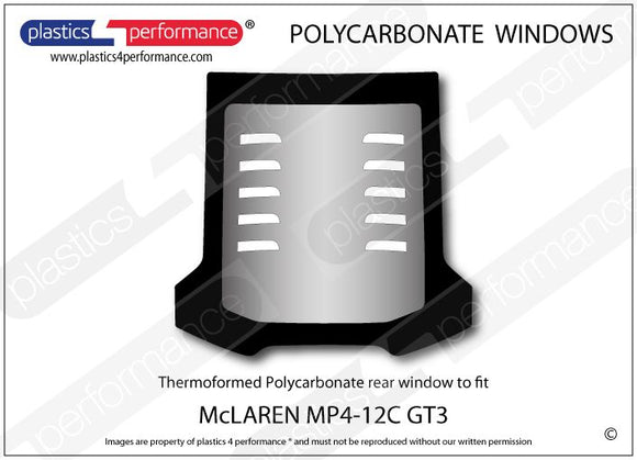 ポリカーボネート リアウインドウ｜McLaren MP4-12C GT3