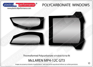 ポリカーボネート ウインドウキット｜McLaren MP4-12C GT3