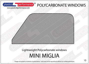 ポリカーボネート 左フロントドアウインドウ｜Mini Miglia/ Mini 7 1