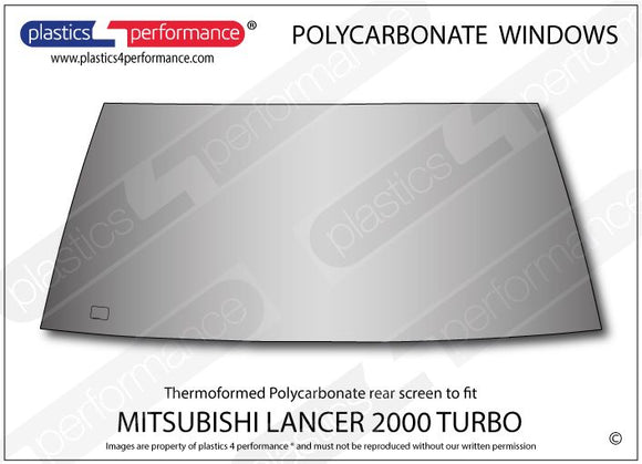 ポリカーボネート リアウインドウ｜三菱 Lancer 2000 Turbo