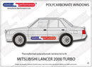 ポリカーボネート ウインドウキット｜三菱 Lancer 2000 Turbo