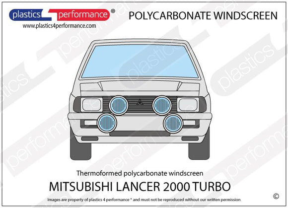 ポリカーボネート フロントウインドスクリーン｜三菱 Lancer 2000 Turbo