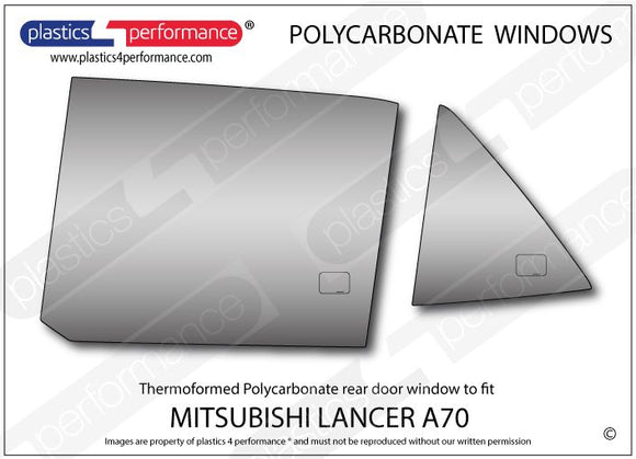 ポリカーボネート ウインドウキット｜三菱 Lancer A70