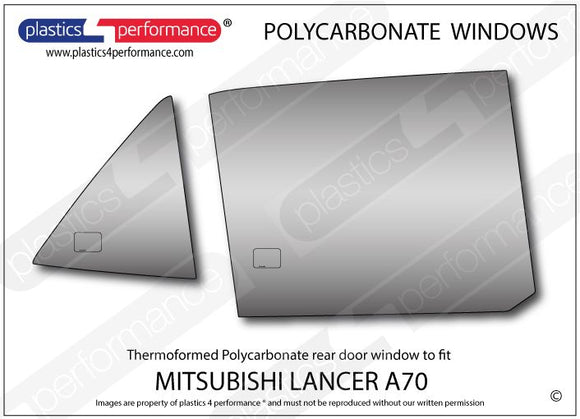 ポリカーボネート ウインドウキット｜三菱 Lancer A70