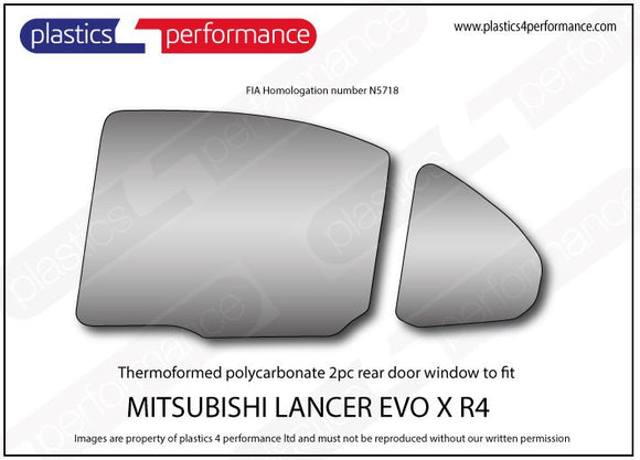ポリカーボネート ウインドウキット｜三菱 Lancer Evo X (10) R4