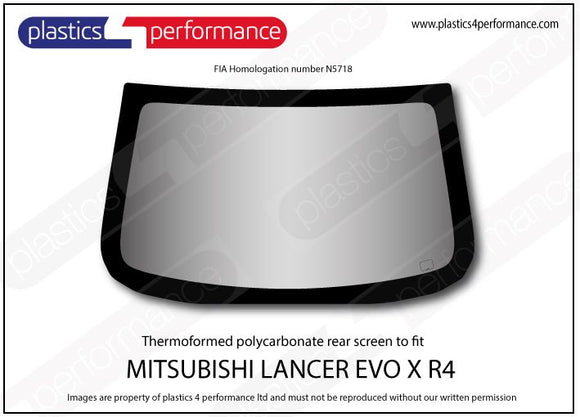 ポリカーボネート ウインドウキット｜三菱 Lancer Evo X (10) R4