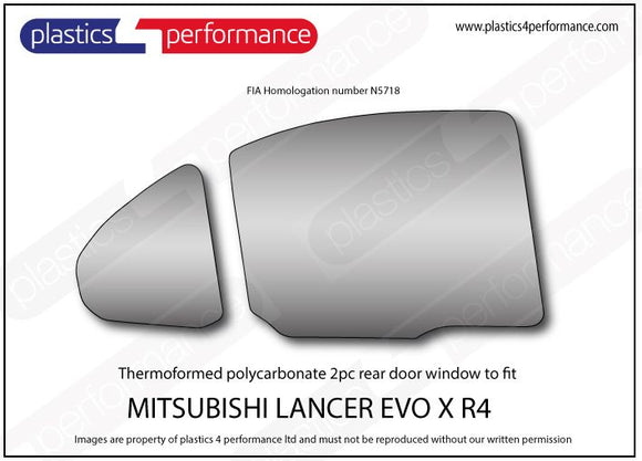 ポリカーボネート ウインドウキット｜三菱 Lancer Evo X (10) R4
