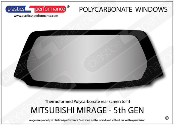 ポリカーボネート リアウインドウ｜三菱 Mirage 5th Generation