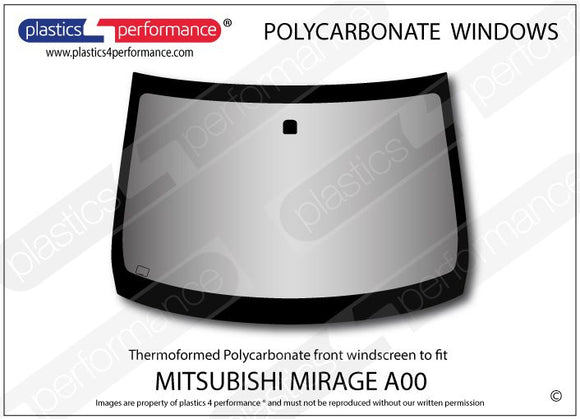 ポリカーボネート フロントウインドスクリーン｜三菱 Mirage A00 - Hatchback