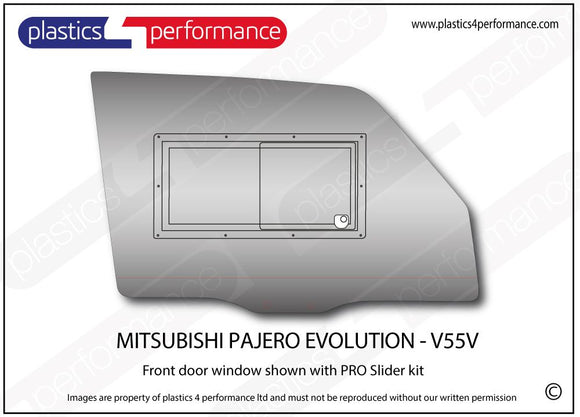 ポリカーボネート ウインドウキット｜三菱 Pajero Evolution V55V