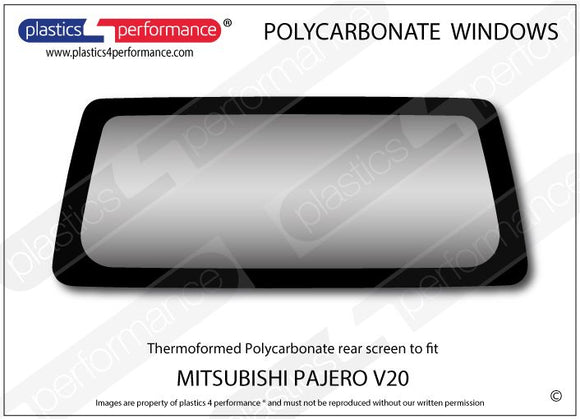 ポリカーボネート ウインドウキット｜三菱 Pajero V20 - 3dr