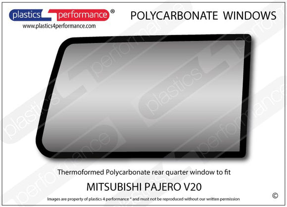 ポリカーボネート ウインドウキット｜三菱 Pajero V20 - 3dr