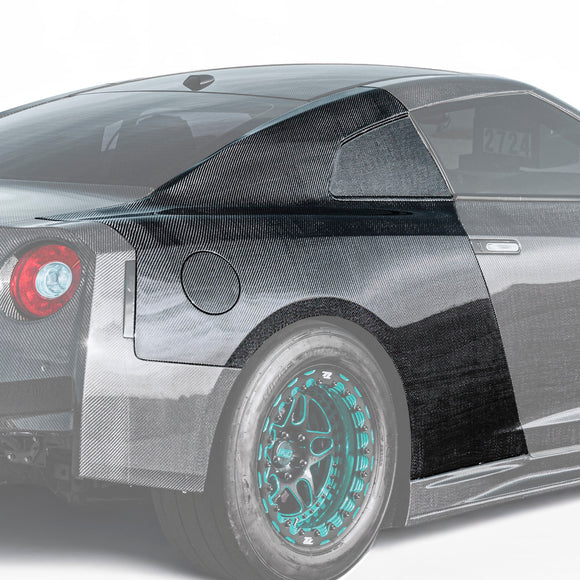 T1 Race Development R35 GT-R カーボン リアクォーターパネル（左右セット）