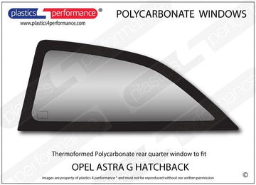 ポリカーボネート 左リアクォーターウインドウ｜Opel Astra G - 3dr Hatchback
