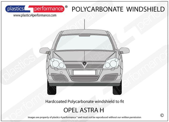ポリカーボネート フロントウインドスクリーン｜Opel Astra H - 3dr Hatchback