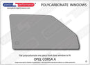 ポリカーボネート ウインドウキット｜Opel Corsa A - 3dr Hatchback