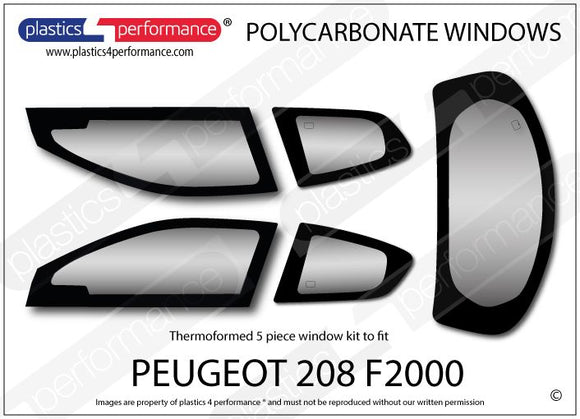 ポリカーボネート ウインドウキット｜Peugeot 208 F2000