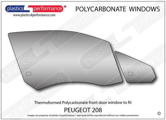 ポリカーボネート ウインドウキット｜Peugeot 208 1st Generation - 3dr Hatchback