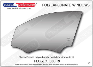 ポリカーボネート 左フロントドアウインドウ｜Peugeot 308 2nd Generation T9 - Hatchback