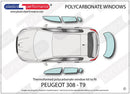 ポリカーボネート ウインドウキット｜Peugeot 308 2nd Generation T9 - Hatchback