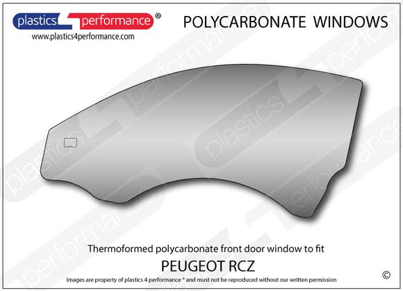 ポリカーボネート 左フロントドアウインドウ｜Peugeot RCZ