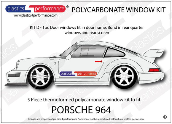 ポリカーボネート ウインドウキット｜Porsche 964
