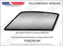 ポリカーボネート 左フロントドアウインドウ｜Porsche 964