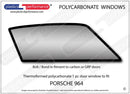 ポリカーボネート 右フロントドアウインドウ｜Porsche 964