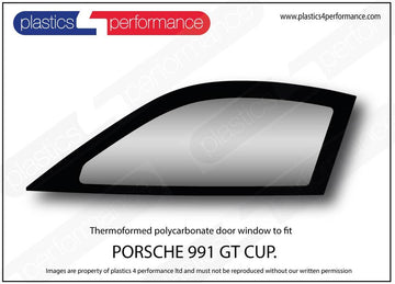 ポリカーボネート 左フロントドアウインドウ｜Porsche 991 GT3 Cup