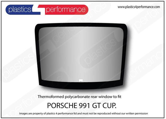 ポリカーボネート リアウインドウ｜Porsche 991 GT3 Cup