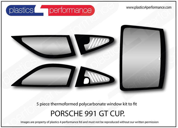 ポリカーボネート ウインドウキット｜Porsche 991 GT3 Cup