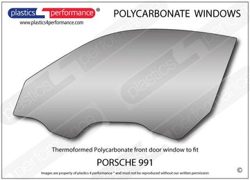 ポリカーボネート 左フロントドアウインドウ｜Porsche 991