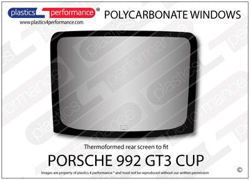 ポリカーボネート リアウインドウ｜Porsche 992 GT3 Cup