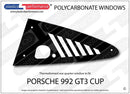 ポリカーボネート 左リアクォーターウインドウ｜Porsche 992 GT3 Cup