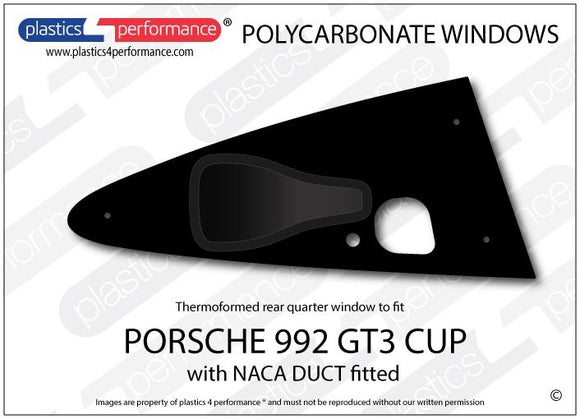 ポリカーボネート ウインドウキット｜Porsche 992 GT3 Cup
