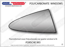 ポリカーボネート 右リアクォーターウインドウ｜Porsche 993