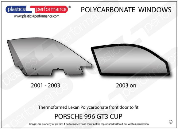 ポリカーボネート ウインドウキット｜Porsche 996 GT3 Cup