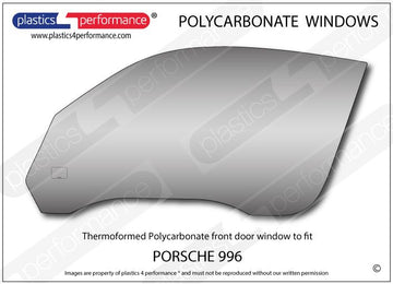ポリカーボネート 左フロントドアウインドウ｜Porsche 996
